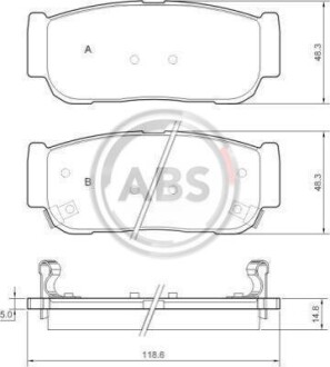 Гальмівні колодки дискові (1 к-т) A.B.S. 37567 фото товара