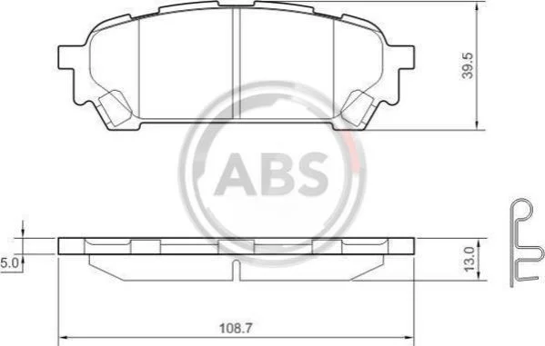 <strong>Гальмівні колодки дискові (1 к-т) ABS 37611 (фото 1)</strong>