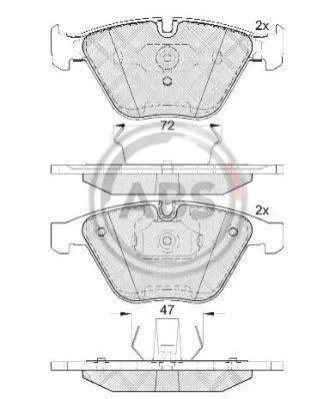 <strong>Гальмівні колодки дискові ABS 37667 (фото 1)</strong>