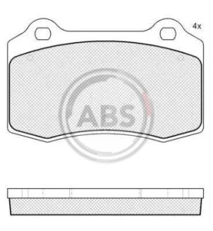 Гальмівні колодки дискові для Citroen, Volvo, DS, Peugeot, Jaguar ABS 37691 фото товару