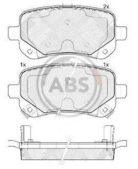 Гальмівні колодки дискові A.B.S. 37733 фото товара