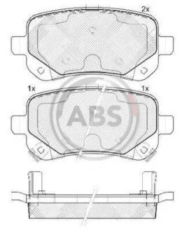Гальмівні колодки дискові для Fiat, Chrysler, Dodge, Lancia, Volkswagen ABS 37733 фото товару