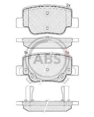 <strong>Гальмівні колодки дискові ABS 37735 (фото 1)</strong>