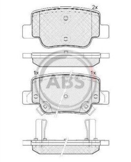 Гальмівні колодки дискові A.B.S. 37735 фото товара