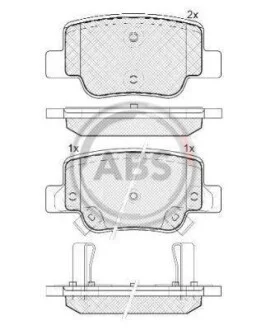 Гальмівні колодки дискові для ABS 37735 фото товара