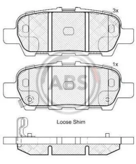 Гальмівні колодки дискові для ABS 37745 фото товару