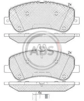 Гальмівні колодки дискові (1 к-т) для ABS 37748 фото товара