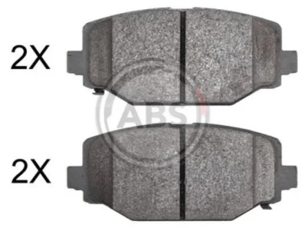 Гальмівні колодки задн. Fiat Freemont 11-/Dodge Caravan 08- для Chrysler, Fiat, Dodge, Lancia, Volkswagen ABS 37924 фото товару