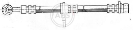 Шланг гальмівний ПЕРЕДН ЛЕВЫЙ HONDA LOGO (GA) 03/99-03/02 A.B.S. SL5546 (фото 1)