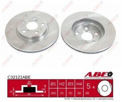 Гальмівний диск для Toyota, Lexus ABE C32121ABE фото товару