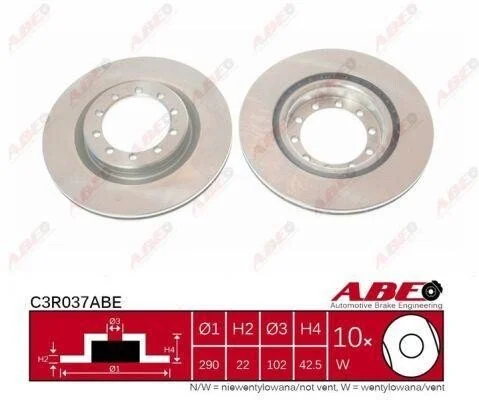 <strong>Гальмівний диск ABE C3R037ABE (фото 1)</strong>
