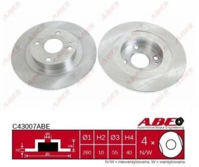 Гальмівний диск для Mazda ABE C43007ABE фото товару