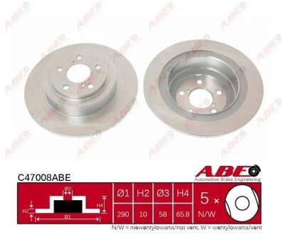 Гальмівний диск для Subaru ABE C47008ABE фото товару
