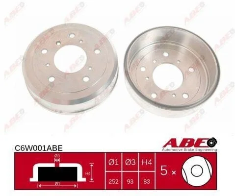 <strong>Гальмівний барабан ABE C6W001ABE (фото 1)</strong>