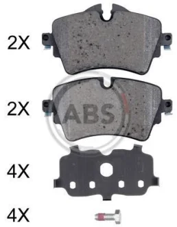 Гальмівні колодки пер. BMW X1 (F48)/ MINI Countryman (F60) 14- (LUCAS/TRW) (D диска 294mm) для ABS 35072 фото товару