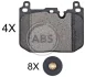 <strong>Комплект гальмівних колодок ABS 35117 (фото 1)</strong>