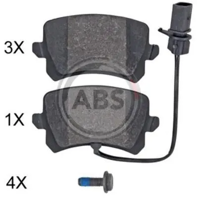 <strong>Гальмівні колодки зад. Audi RSQ3 2.5 13-18 (LUCAS/TRW) (з датчиками) ABS 35132 (фото 1)</strong>