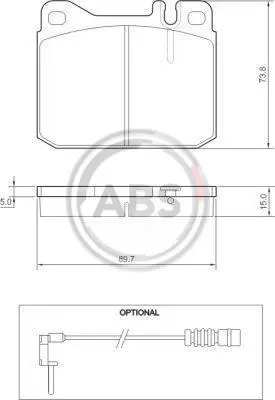 <strong>Колодки гальмівні дискові ABS 36105 (фото 1)</strong>