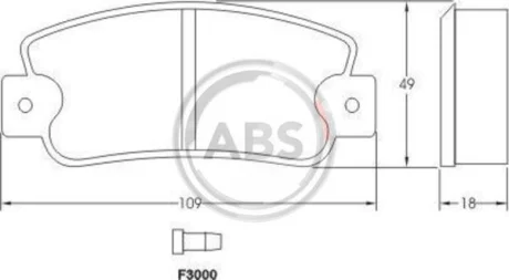 Колодки гальмівні FIAT/LANCIA/SEAT передн. для Seat ABS 36518 фото товару