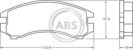 Комплект гальмівних колодок для ABS 36611 фото товару