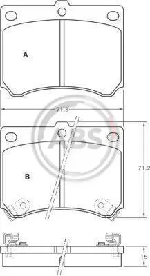 <strong>Колодки гальмівні MAZDA 323/323-F/MX3 передн. A ABS 36727 (фото 1)</strong>