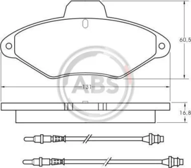 Комплект гальмівних колодок для Citroen ABS 36836 фото товару