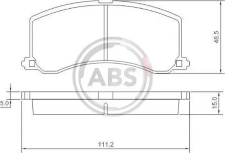 Комплект гальмівних колодок для Suzuki ABS 36960 фото товара