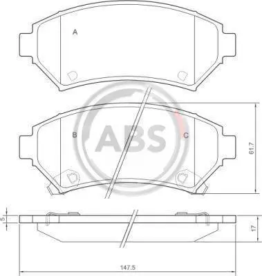 <strong>Комплект гальмівних колодок ABS 37015 (фото 1)</strong>