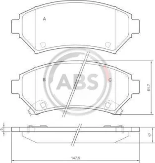 Комплект гальмівних колодок для ABS 37015 фото товару