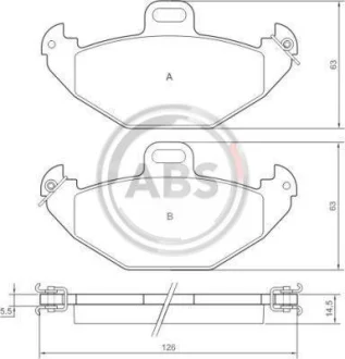 Комплект гальмівних колодок для Renault ABS 37051 фото товару