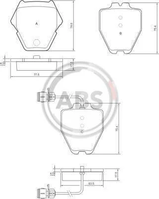 <strong>Колодка гальм. AUDI A4/A8 передн. (вир-во) ABS 37162 (фото 1)</strong>