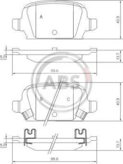 Гальмівні колодки дискові для BMW, Peugeot, Saab, Volvo, Alfa Romeo ABS 37212 фото товару