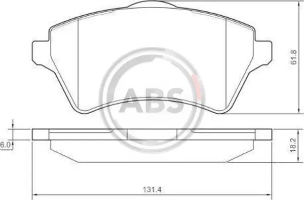<strong>Комплект гальмівних колодок ABS 37303 (фото 1)</strong>