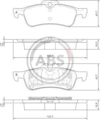 <strong>Гальмівні колодки зад. MINI One/Cooper (R50/52/53) 01-07 (ATE) ABS 37305 (фото 1)</strong>
