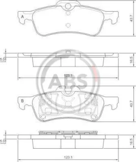 Гальмівні колодки зад. MINI One/Cooper (R50/52/53) 01-07 (ATE) для ABS 37305 фото товару