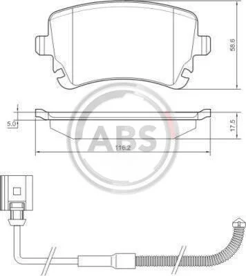 <strong>Гальмівні колодки дискові ABS 37368 (фото 1)</strong>