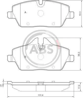 <strong>Колодка гальм. диск. MINI COOPER 06-,ONE 09-,CLUBMAN 2010-передн. (вир-во) ABS 37434 (фото 1)</strong>