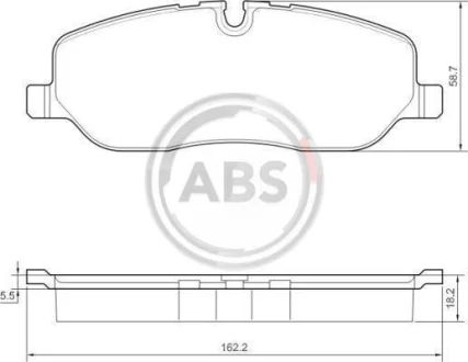 Комплект гальмівних колодок для Land Rover ABS 37501 фото товара