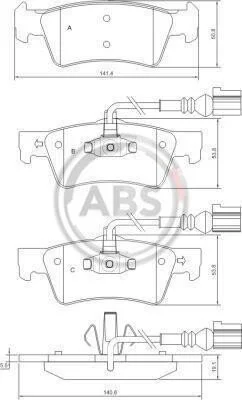 <strong>Колодка гальм. VW Touareg задн. (вир-во) ABS 37527 (фото 1)</strong>