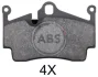 <strong>Гальмівні колодки зад. Boxster (987/982)/Cayman (981/987) 04- (BREMBO) ABS 37697 (фото 1)</strong>