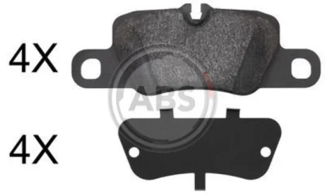 Гальмівні колодки зад. Cayenne (955/957)/Panamera (970/971/976) 02- для Porsche ABS 37820 фото товару