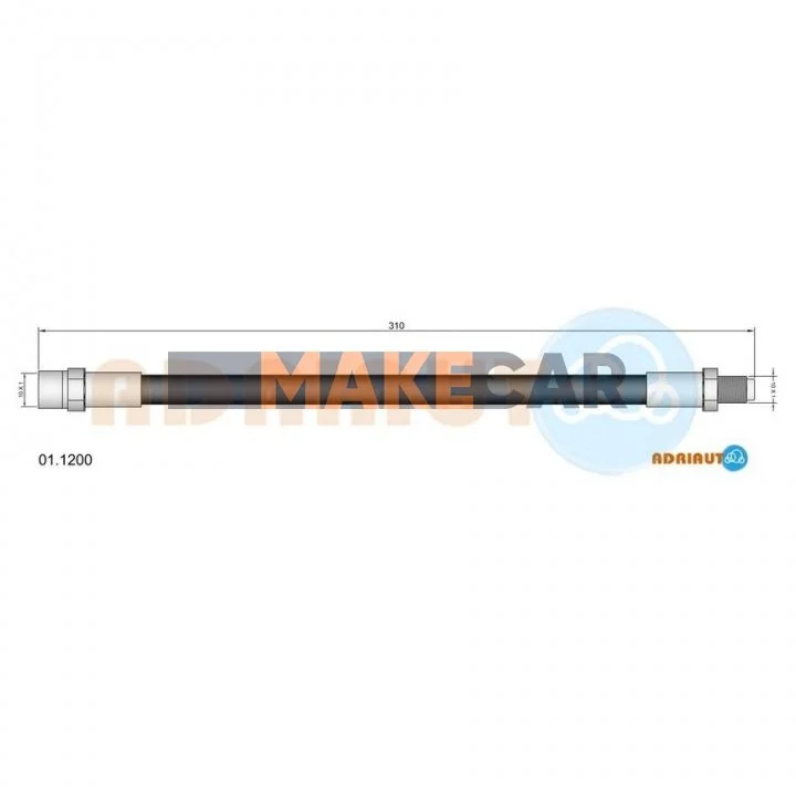<strong>DB Шланг тормозной задний W123/124/201 ADRIAUTO 01.1200 (фото 1)</strong>