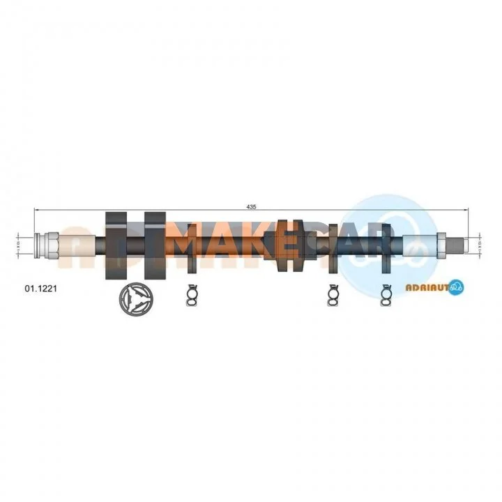 <strong>FIAT Шланг тормозной пер.Marea, Coupe, ALFA 155, Lancia DEDRA ADRIAUTO 01.1221 (фото 1)</strong>