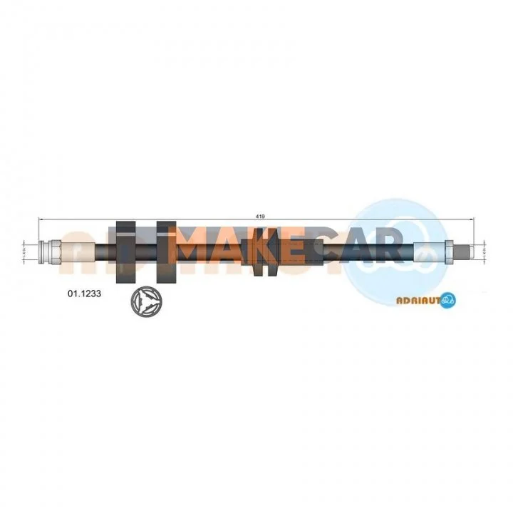 <strong>FIAT Шланг тормозной пер. ALFA 147, 156 ADRIAUTO 01.1233 (фото 1)</strong>