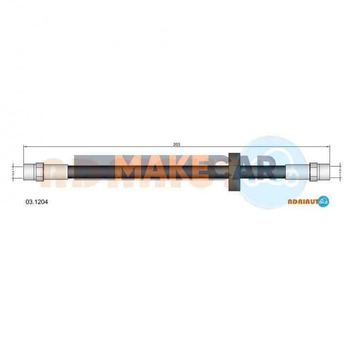 <strong>VW Шланг тормозной задн. (180мм) AUDI 80/100/A6 ADRIAUTO 03.1204 (фото 1)</strong>