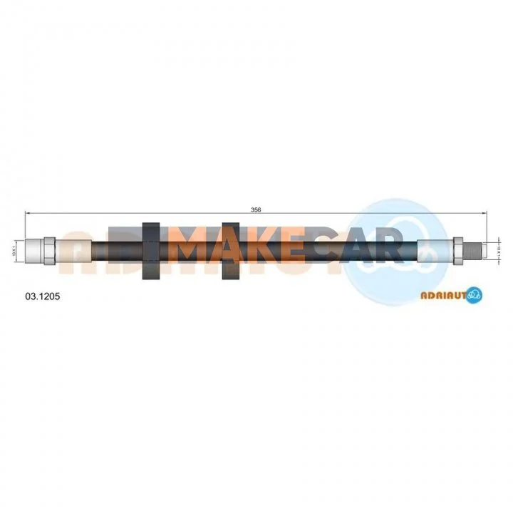 <strong>VW Шланг тормозной передн. 100/200 -90 ADRIAUTO 03.1205 (фото 1)</strong>