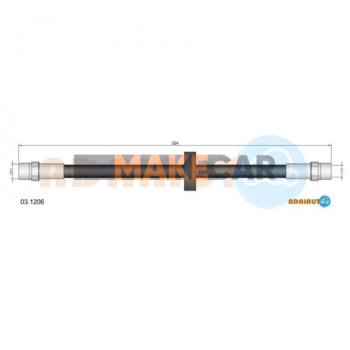 <strong>VW Шланг торм.передний AUDI100 -86 ADRIAUTO 03.1206 (фото 1)</strong>