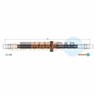 VW Шланг торм.передний AUDI100 -86 для Audi ADRIAUTO 03.1206 фото товару