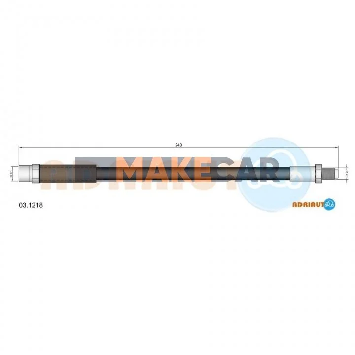 <strong>VW Шланг тормозной задн. AUDI 80/A4/100 (215mm) ADRIAUTO 03.1218 (фото 1)</strong>
