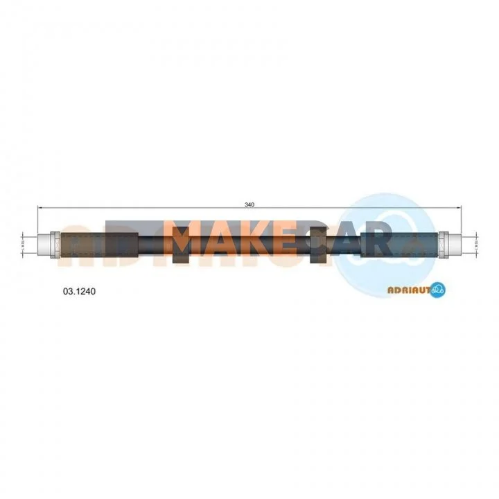 <strong>VW Шланг тормозной пер. A6 04- ADRIAUTO 03.1240 (фото 1)</strong>
